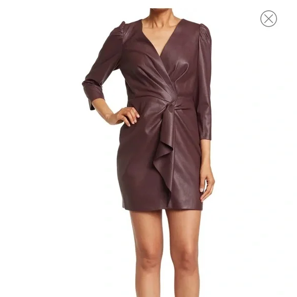 chinese dress ladies REBECCA TAYLOR NEW VEGAN LEATHER SKIRT